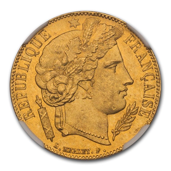1851-A France Gold 20 Francs MS-65 NGC 1851-A France Gold 20 Francs MS-65 NGC